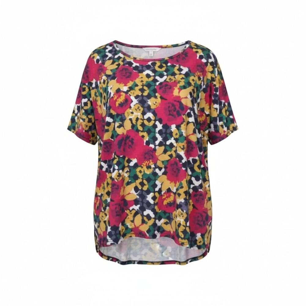 LuLa Roe Short Sleeve  Floral Top Size 3XL NWT